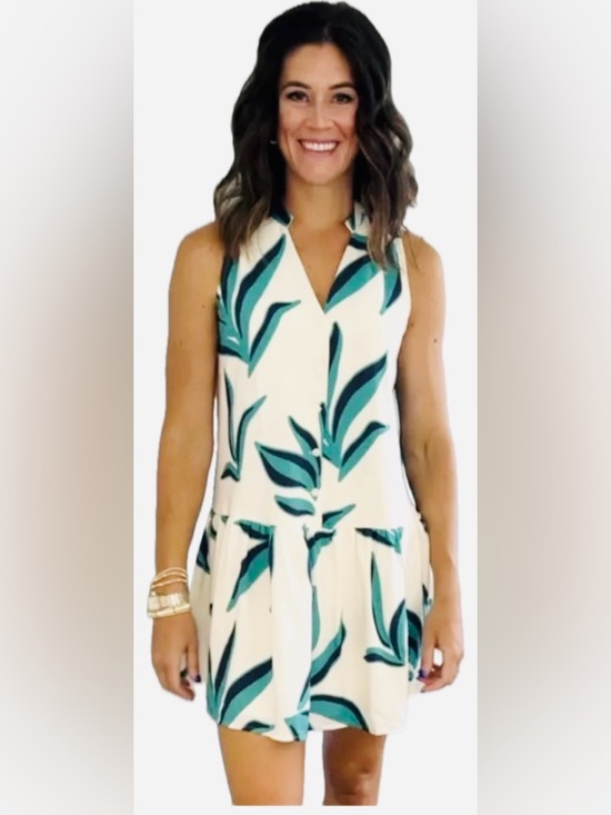 Nine West Dresses & Skirts - Print Button Front Ruffle Hem Dress